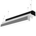 ETL DLC Linear Flush Mount Light Fixture, Led Linear Suspension, Suspended Linear Light Fixture